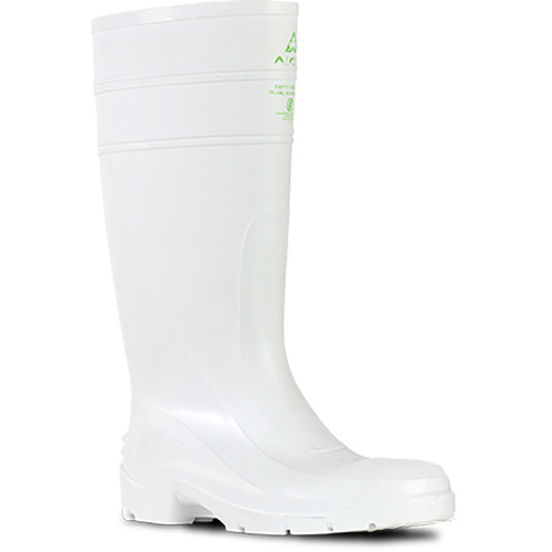 WORKWEAR, SAFETY & CORPORATE CLOTHING SPECIALISTS - Utility Gumboots - Utility 400 - White PVC 400mm Safety Toe Gumboot