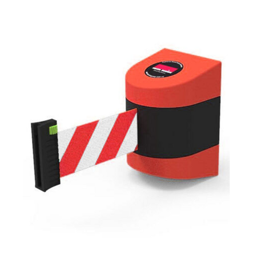 WORKWEAR, SAFETY & CORPORATE CLOTHING SPECIALISTS - Wall Mount Barrier 10m - PVC - Red/White