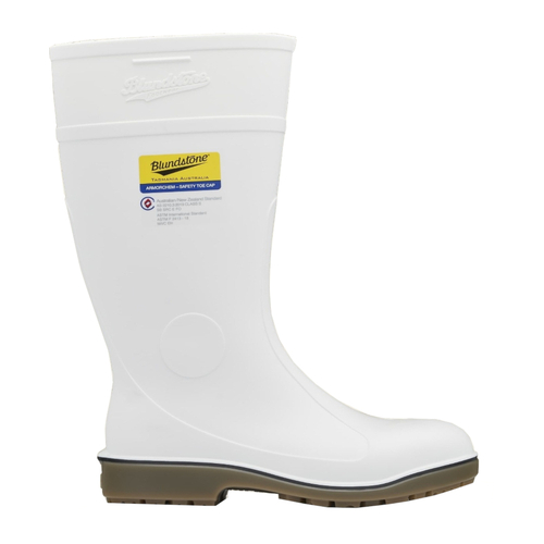 WORKWEAR, SAFETY & CORPORATE CLOTHING SPECIALISTS - 006 - Gumboots Safety - White armorchem steel toe boot