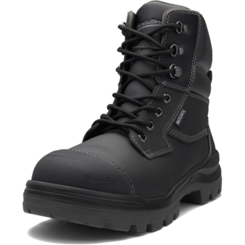 WORKWEAR, SAFETY & CORPORATE CLOTHING SPECIALISTS - RotoFlex Black water-resistant Platinum leather 150mm zip sided safety boot