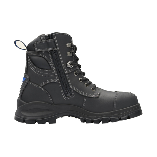WORKWEAR, SAFETY & CORPORATE CLOTHING SPECIALISTS - 997 - XFOOT RUBBER - Black water resistant  zip side 150mm ankle boot