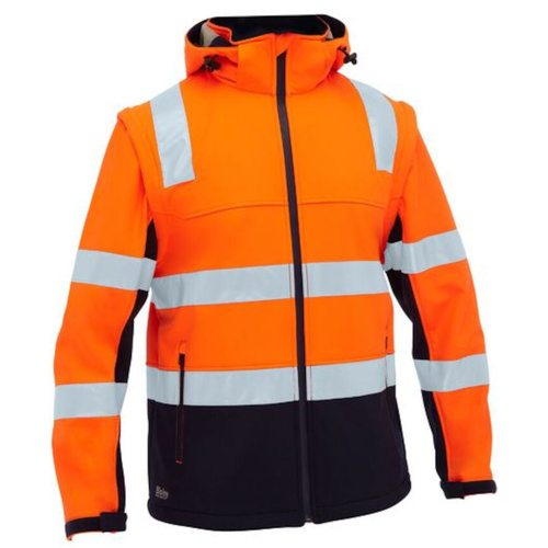 WORKWEAR, SAFETY & CORPORATE CLOTHING SPECIALISTS - TAPED TWO TONE HI VIS 3-IN-1 SOFT SHELL JACKET
