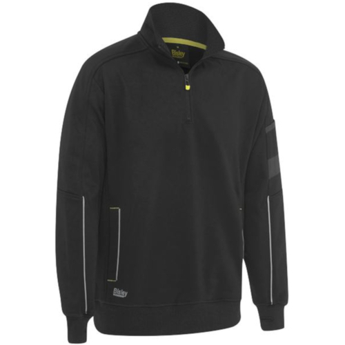 WORKWEAR, SAFETY & CORPORATE CLOTHING SPECIALISTS - 1/4 Zip Work Fleece Pullover With Sherpa Lining