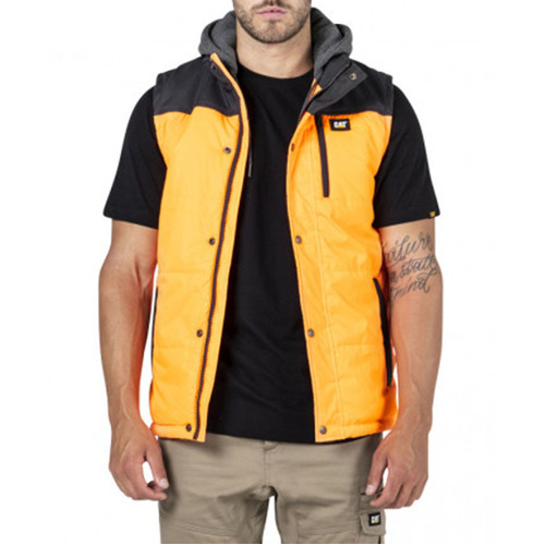 WORKWEAR, SAFETY & CORPORATE CLOTHING SPECIALISTS - HI VIS HOODED WORK VEST