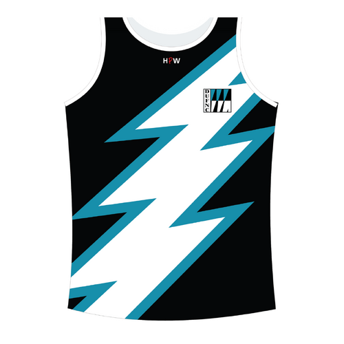 WORKWEAR, SAFETY & CORPORATE CLOTHING SPECIALISTS - Training Singlet C Kids Sublimated Dookie United FNC - Black