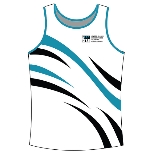 WORKWEAR, SAFETY & CORPORATE CLOTHING SPECIALISTS - Training Singlet C Kids Sublimated Dookie United FNC - White