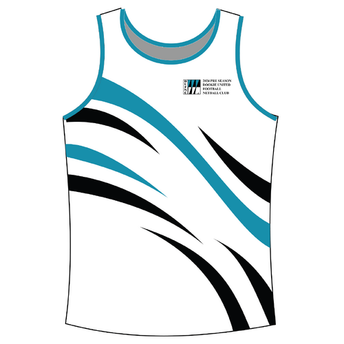 WORKWEAR, SAFETY & CORPORATE CLOTHING SPECIALISTS - Training Singlet B Ladies Sublimated Dookie United FNC Razorback - White