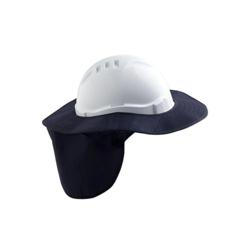 WORKWEAR, SAFETY & CORPORATE CLOTHING SPECIALISTS - Hard Helmet Hat Brim with Neck Flap (Hard Hat not Included)