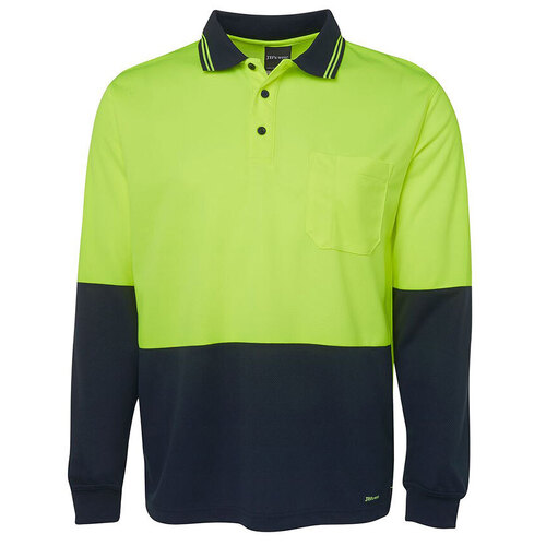 WORKWEAR, SAFETY & CORPORATE CLOTHING SPECIALISTS - JB's Hi Vis Long Sleeve Trad Polo