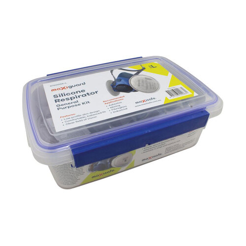 WORKWEAR, SAFETY & CORPORATE CLOTHING SPECIALISTS - Maxiguard Half Mask Silicone General Purpose Kit w/ P3 Carbon cartridges