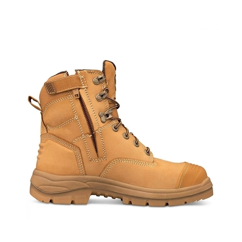 WORKWEAR, SAFETY & CORPORATE CLOTHING SPECIALISTS - AT 55 - 150mm Zip Side Lace Up Boot - Wheat