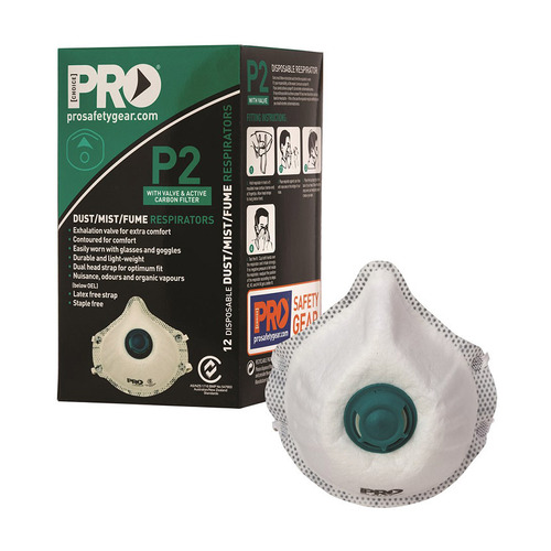 WORKWEAR, SAFETY & CORPORATE CLOTHING SPECIALISTS - P2 with Valve & Carbon Filter Respirators - Box of 12