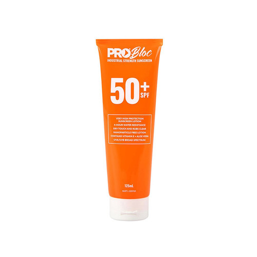 WORKWEAR, SAFETY & CORPORATE CLOTHING SPECIALISTS - PROBLOC SPF 50 + Sunscreen 125mL Squeeze Bottle