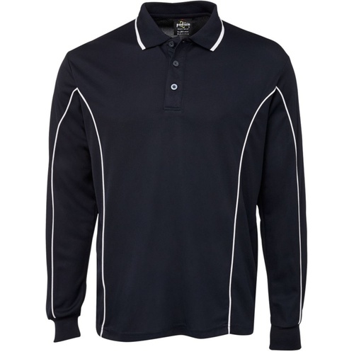 WORKWEAR, SAFETY & CORPORATE CLOTHING SPECIALISTS - Podium Long Sleeve Piping Polo