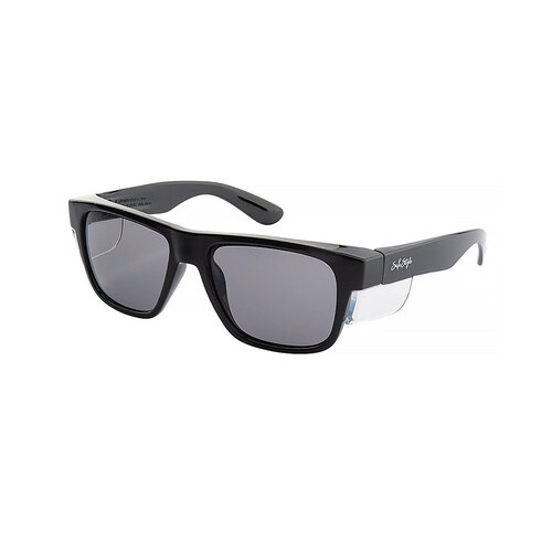 WORKWEAR, SAFETY & CORPORATE CLOTHING SPECIALISTS - SafeStyle Fusion Standard UV400 - Black Frame/Dark Lens