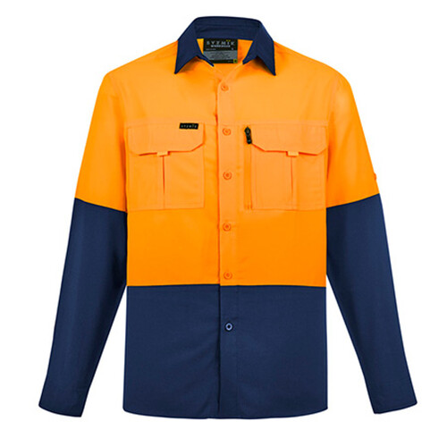 WORKWEAR, SAFETY & CORPORATE CLOTHING SPECIALISTS - Mens Hi Vis Outdoor L/S Shirt