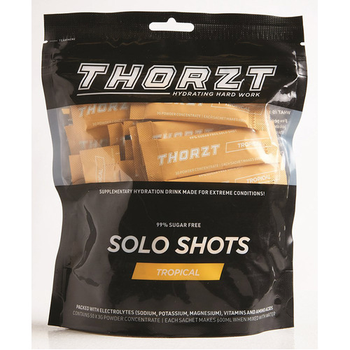 WORKWEAR, SAFETY & CORPORATE CLOTHING SPECIALISTS - Sugar Free Solo Shot - 50 x 3gm Sachets - Tropical