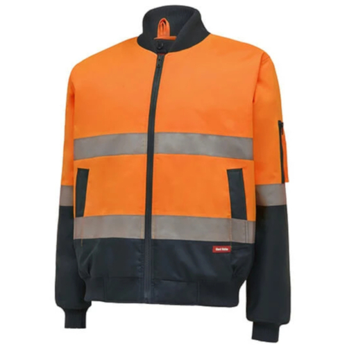 WORKWEAR, SAFETY & CORPORATE CLOTHING SPECIALISTS - Core - HI-VISIBILITY 2TONE BOMBER JACKET WITH HOOP TAPE